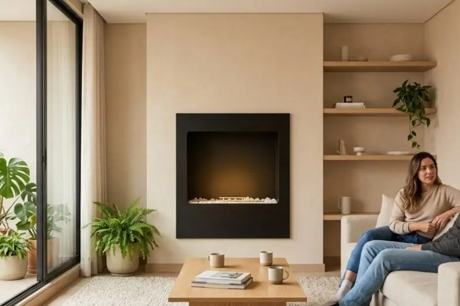 Chimenea Moderna Negra