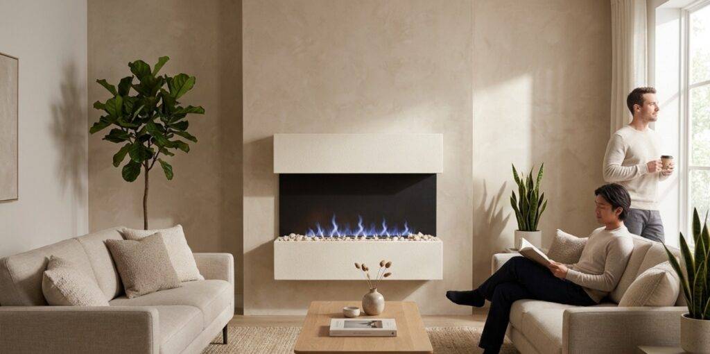 Chimenea Moderna Blanca
